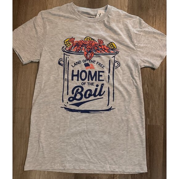 Land of the free home of the boil tshirt size m - Picture 1 of 4
